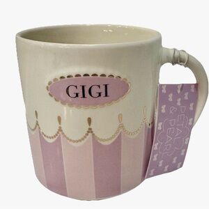 PETAL & PEARL DUAL SIDED PURPLE PINK  MOTHERS DAY/GRANDMA COFFEE MUG “GIGI” NEW